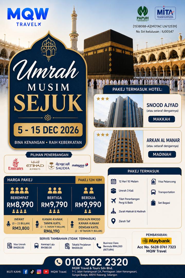 Poster Umrah Musim Sejuk 2026